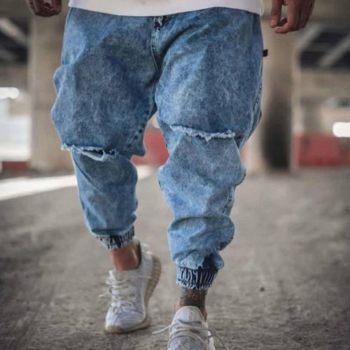 خرید شلوار اسلش جین زاپ مردانه